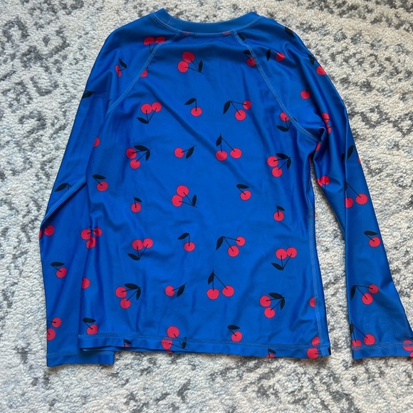 Tea Collection Blue Cherry Swim Top Size 10 - Picture 5 of 5